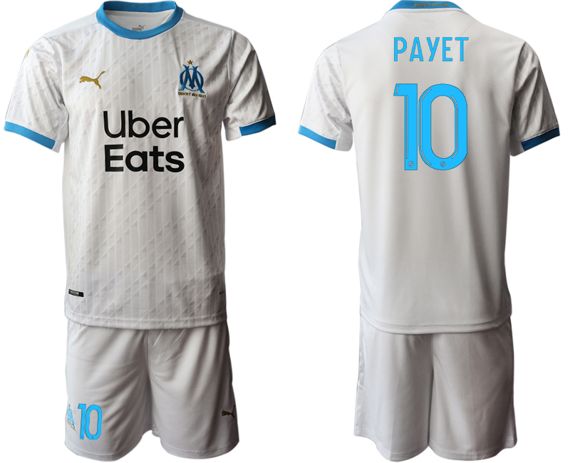 Men 2020-2021 club Marseille home grey #10 Soccer Jerseys